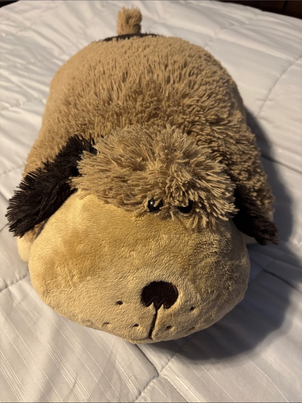 Pillow Pers Plush Tan & Brown Dog puppy Plush Toy for Cuddling and Play